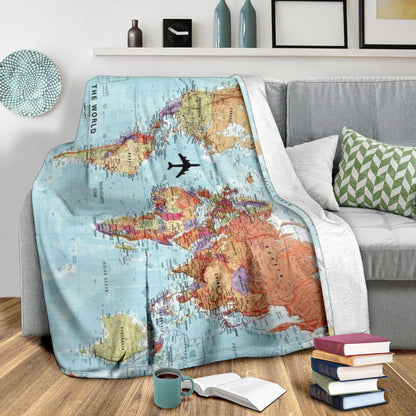 World Map Premium Blanket