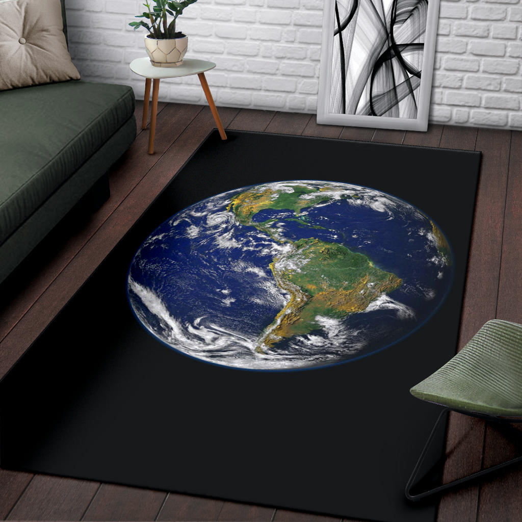 Earth from Space Area Rug