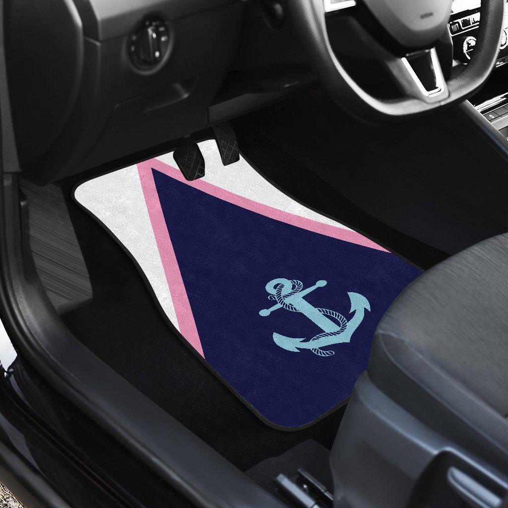 Anchor Pink Arrow Front Floor Mats Set of 2