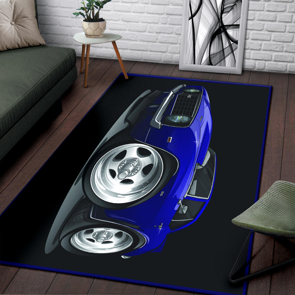 1st Generation Camaro Purple Black Area Rug