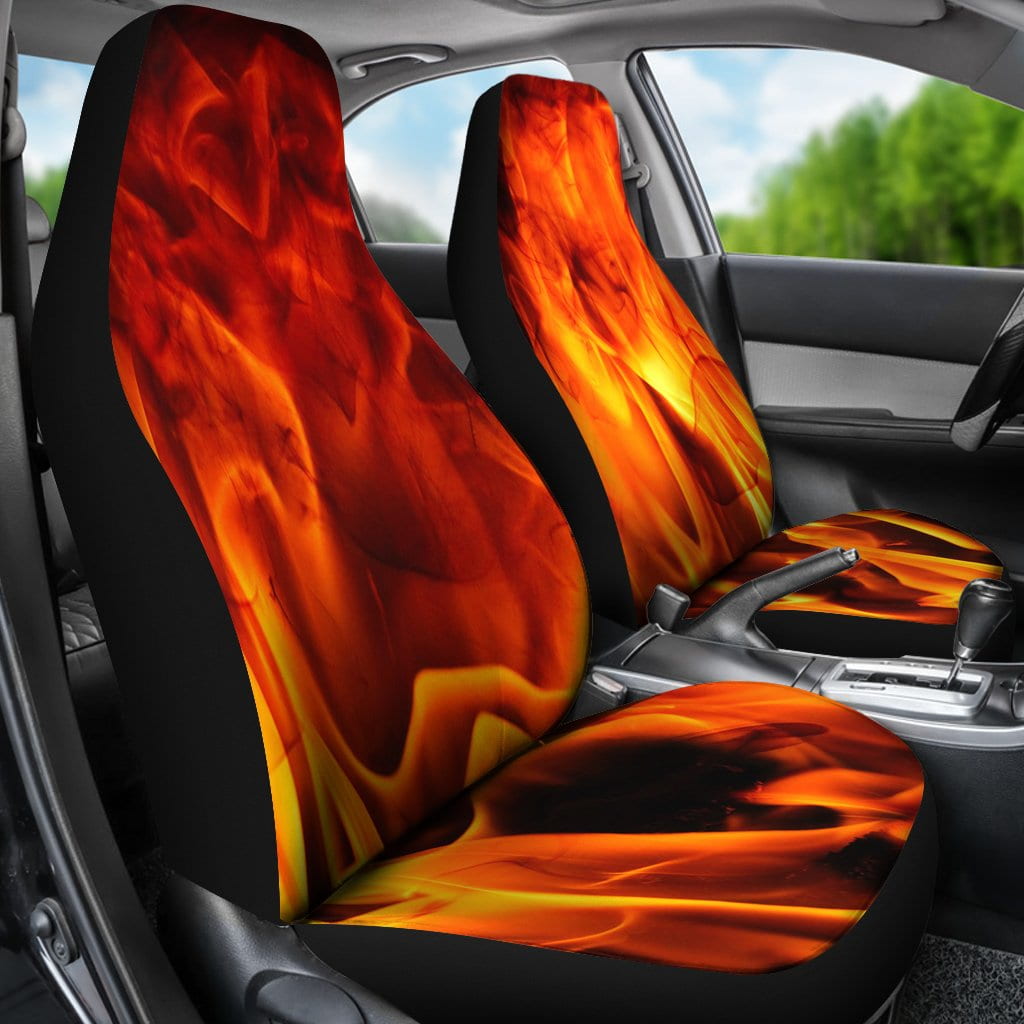 Orange Flames Design 2 Custom Seat Covers