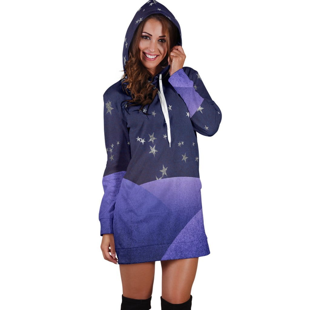 Fantasy Night Sky Hoodie Dress