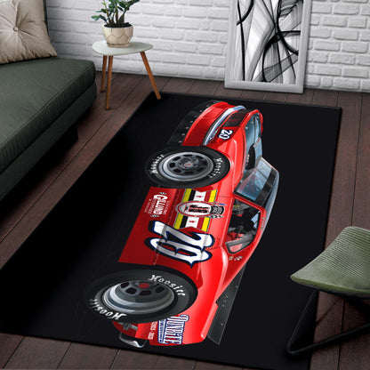 Mustang Race Car Muscle Car Art Area Rug