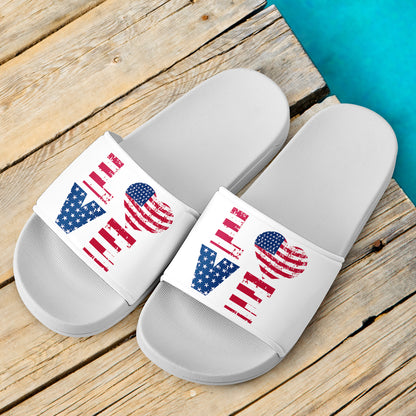 Love Flag Heart Sandals