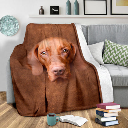 Premium Blanket Vizsla Face Hair Blanket