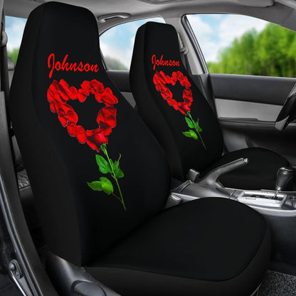 Custom Designed Rose Design Heart Seat Covers