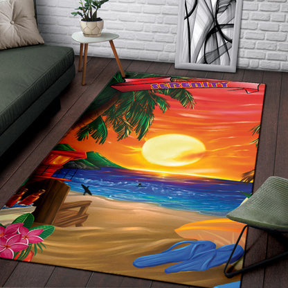 Serenity Sunset Relax Design Area Rug