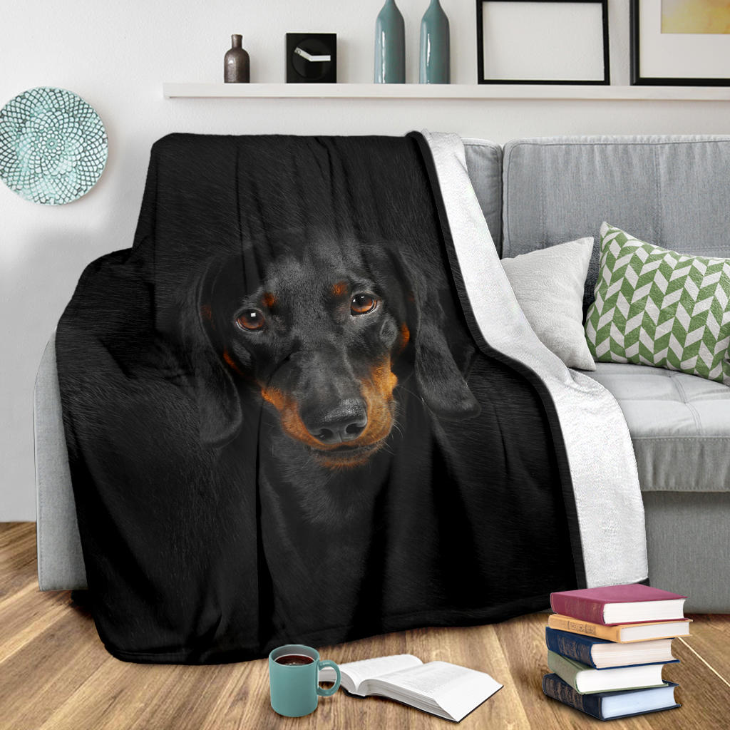 Premium Blanket Dachshund Face Hair