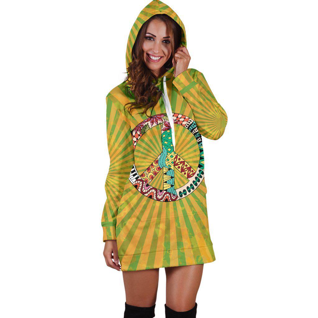 Hippie Peace Women's Hoodie Dress