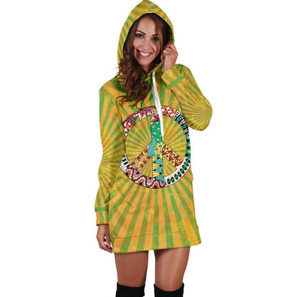 Hippie Peace Women's Hoodie Dress
