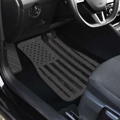 Black American Flag front floor mat