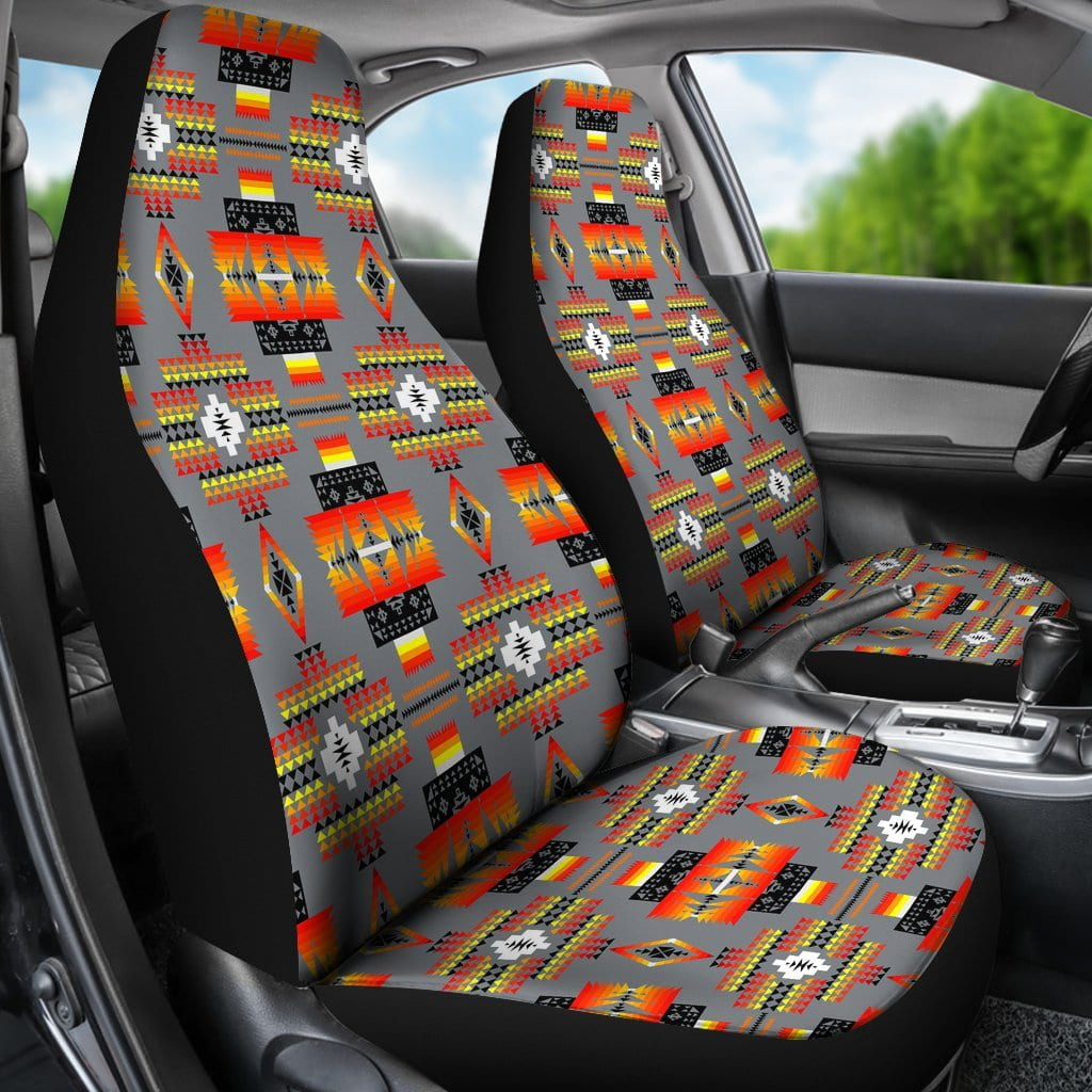 Seven Tribes Gray Set of 2 Car Seat Covers