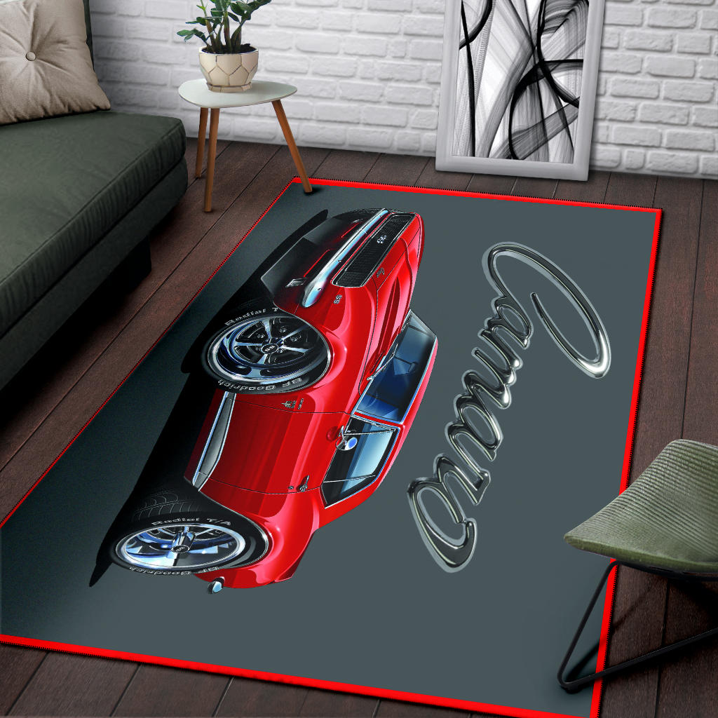 1967 Camaro SS Area Rug Gray