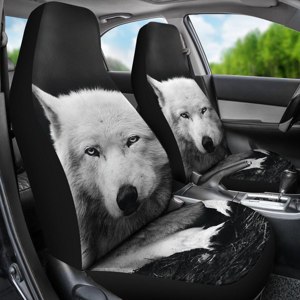 Custom Seat Covers Wolves Design