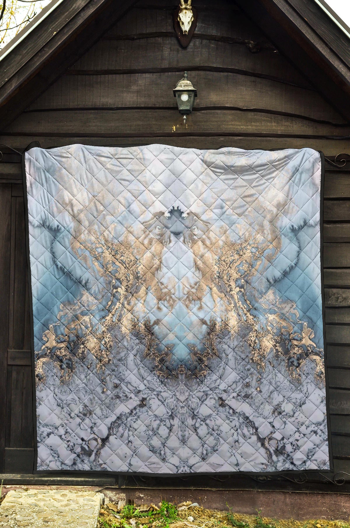 Baby Blue Liquid Gold Quilt