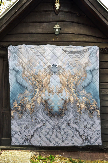 Baby Blue Liquid Gold Quilt