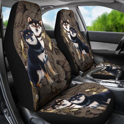 Black Shiba Inu Seat Covers (Set of 2)