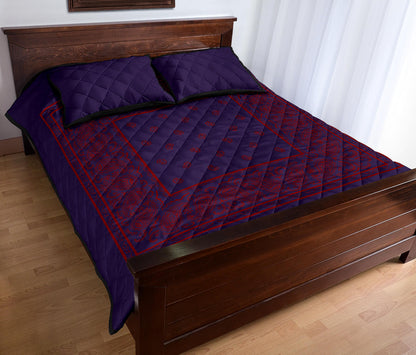 Purple and Red Bandana Bed Quilts with Shams