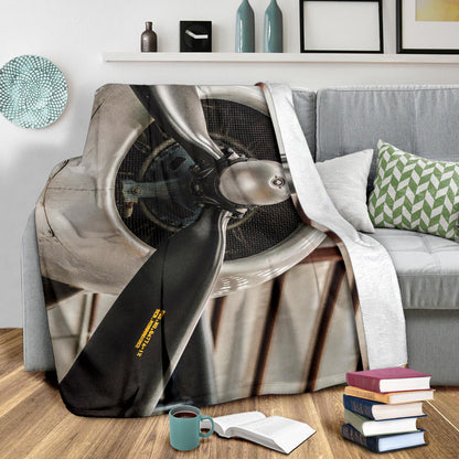 Airplane Propeller Version B Premium Blanket