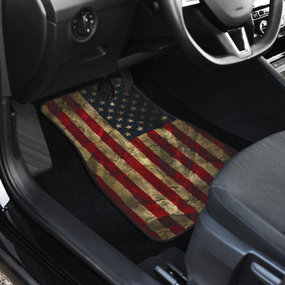 American Flag floor mats Front and Rear Car Set of 4
