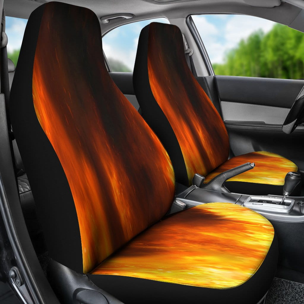 Orange Red Flames Custom Seat Covers