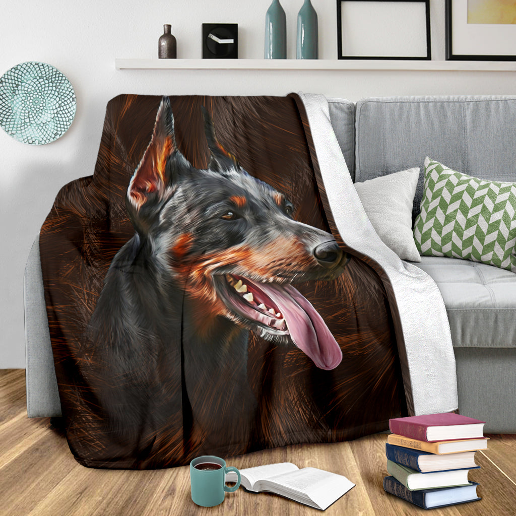 Premium Blanket Doberman - Blanket - 1145