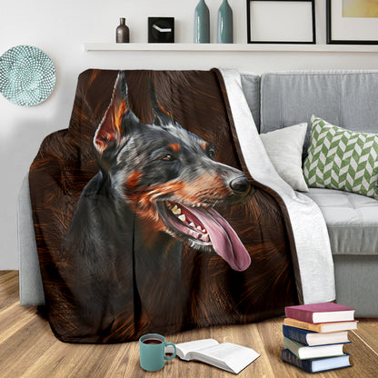 Premium Blanket Doberman - Blanket - 1145
