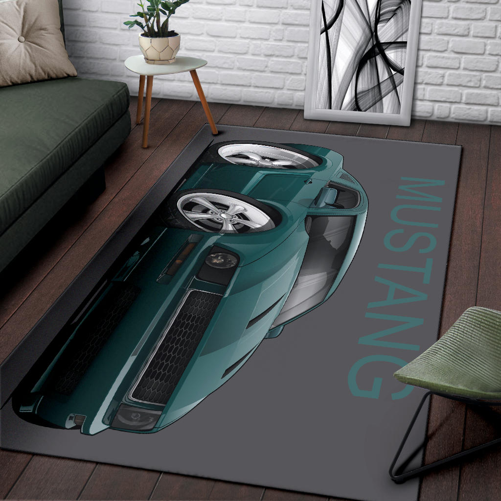 2008 Mustang Car Art Area Rug