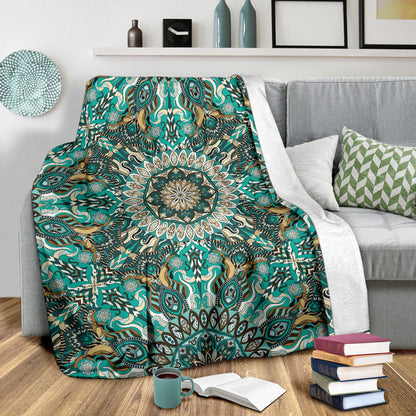 Ornamental Magical Green Dream Premium Blanket