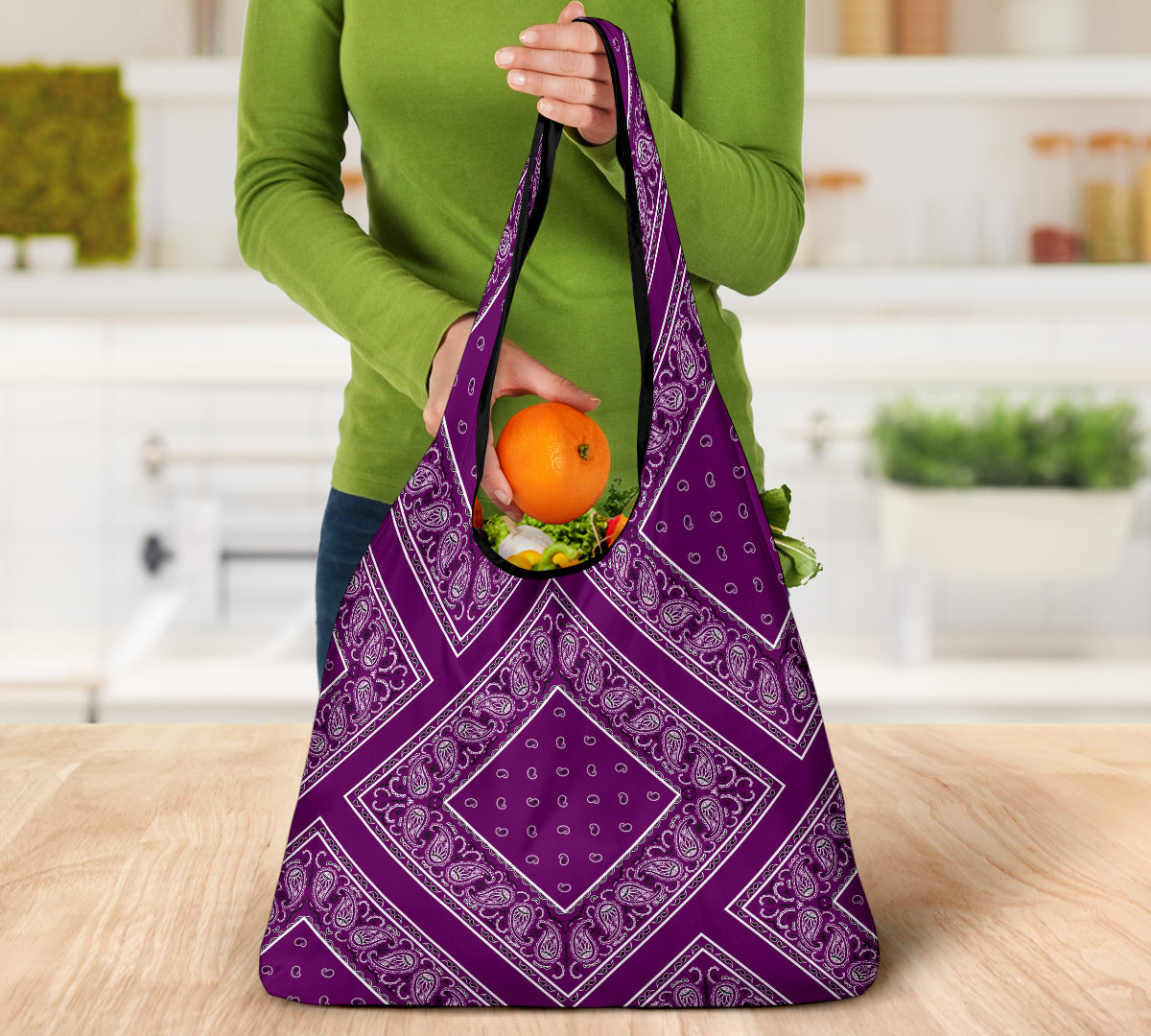 Wild Plum Bandana Grocery Bag 3-Pack