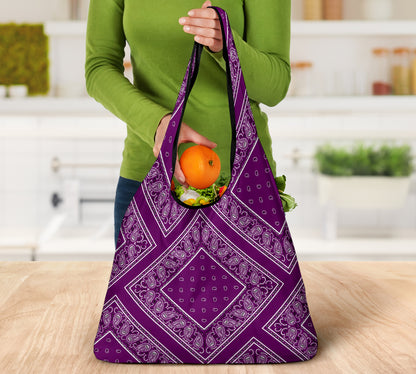 Wild Plum Bandana Grocery Bag 3-Pack