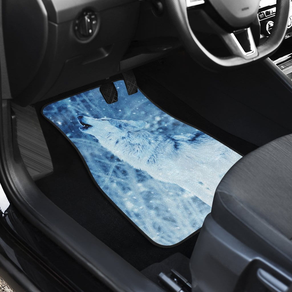 Howling Wolf Design Car Mats