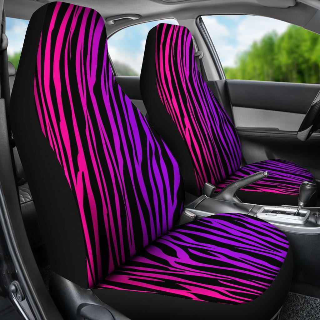 Rainbow Zebra Custom Car Seat Covers