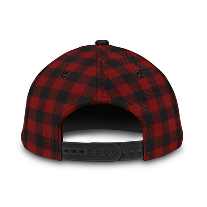 Black and White Buffalo Plaid Printed Classic Cap