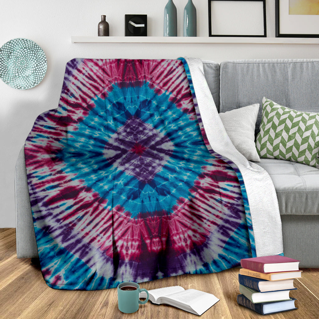 Ultra Plush Groovy Tie Dye Fleece Premium Blanket