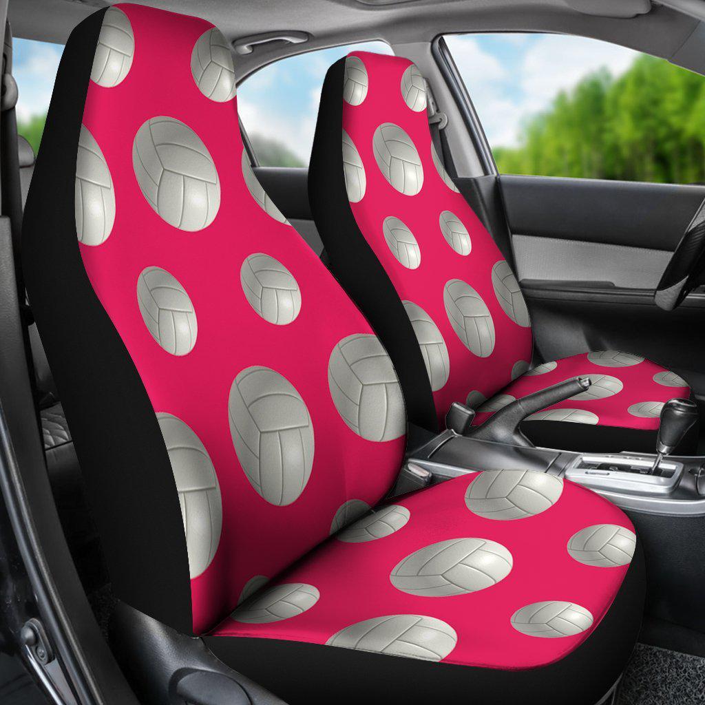 Pink Volleyball Design Seat Covers