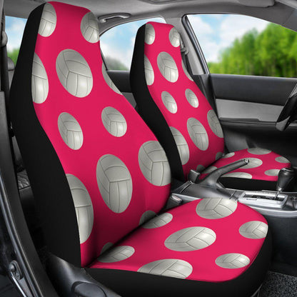 Pink Volleyball Design Seat Covers