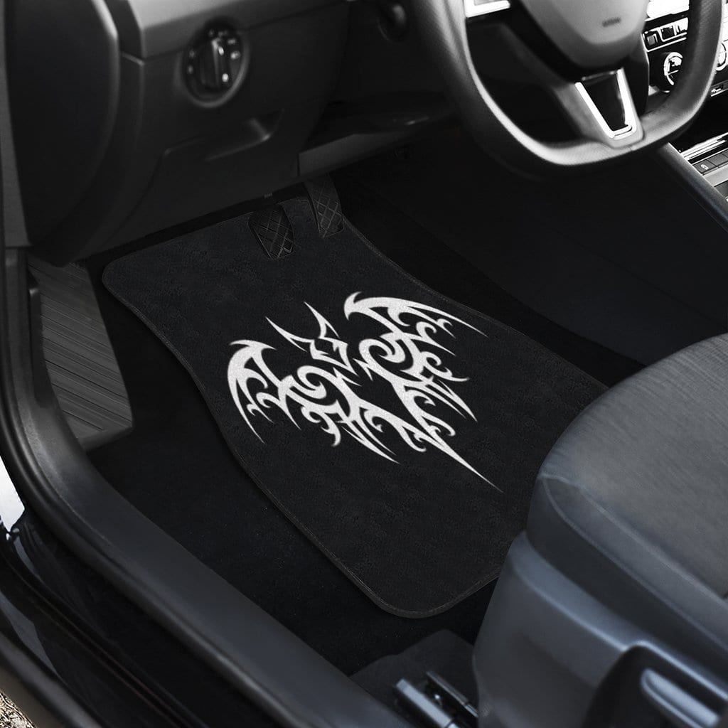 Tribal Bat Car Floor Mats front set of 2