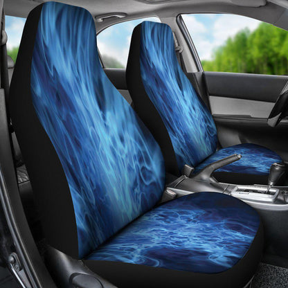 Blue Electrical Abstract Design Seat Covers