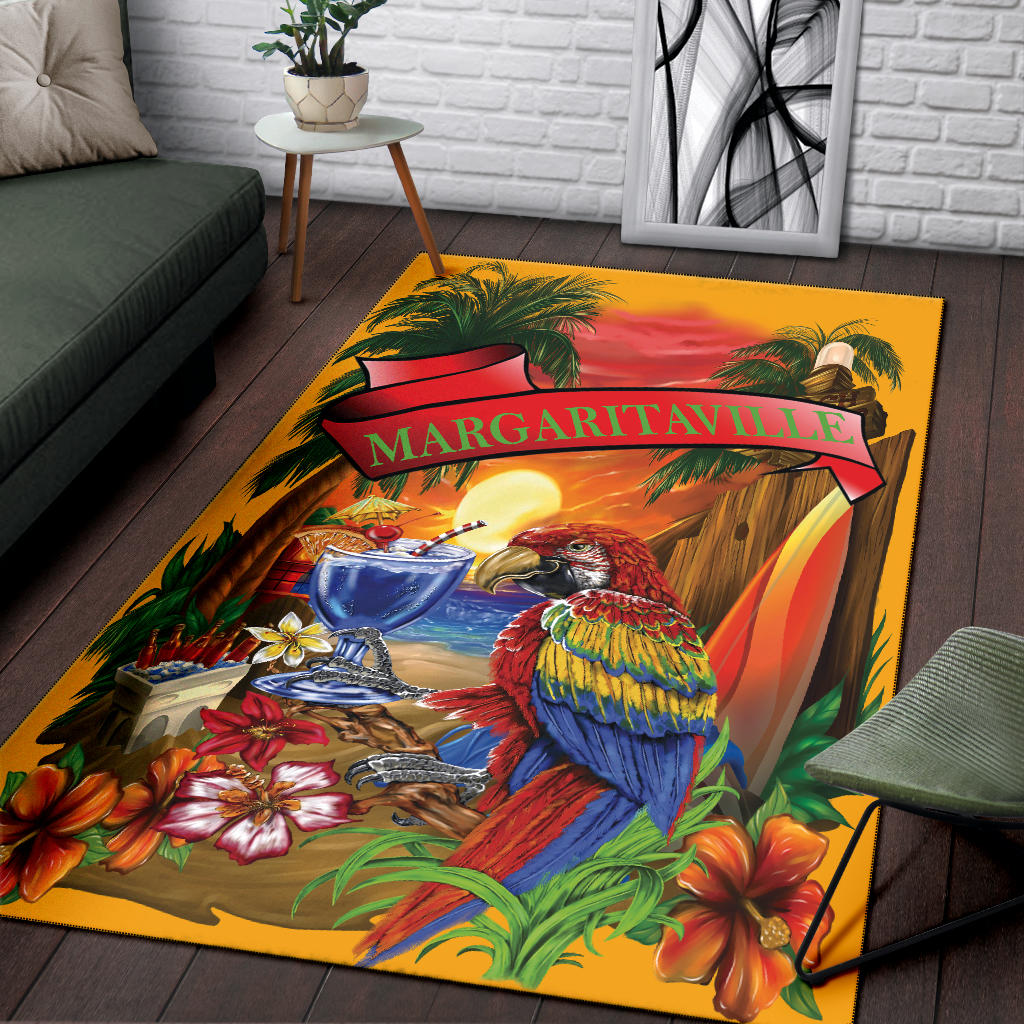 Margaritaville Orange Parrot Beach Area Rug