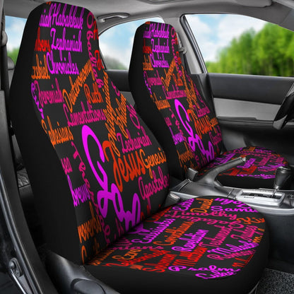 Custom-Made Holy Bible Books Black Mixed Colors Car Seat Covers