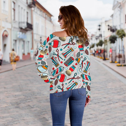 BARBER TOOLS SHOULDER SWEATER