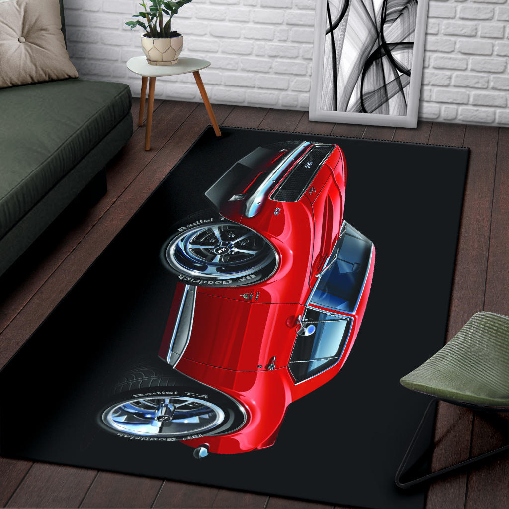 1967 SS Car Art Camaro Area Rug