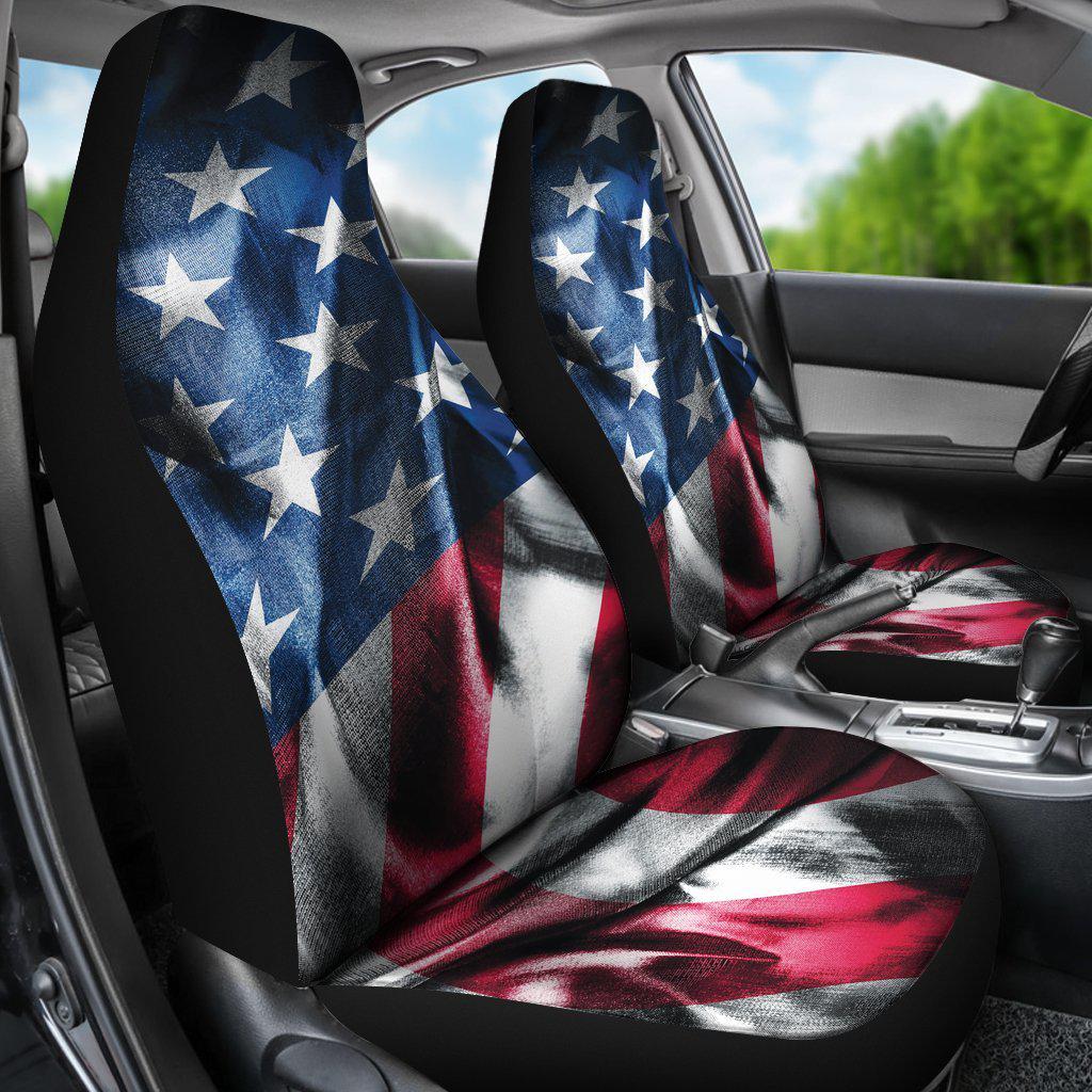 American Flag Wrinkle Design Seat Covers