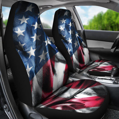 American Flag Wrinkle Design Seat Covers