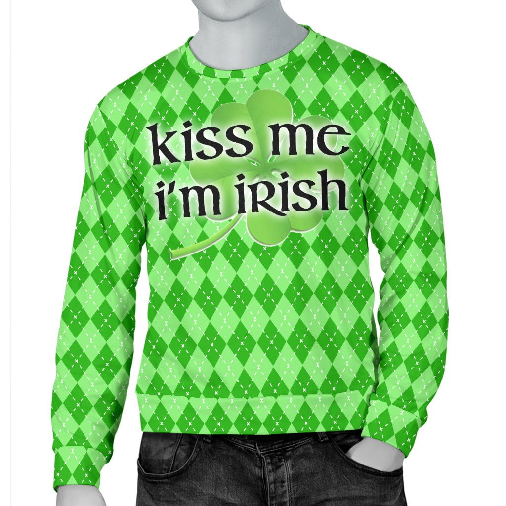 St Patricks Kiss Me Mens Sweater