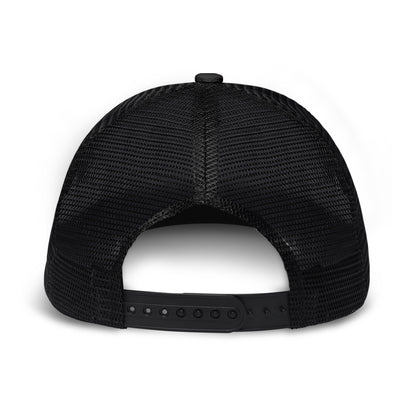 Black and White Buffalo Plaid Print Mesh Back Cap