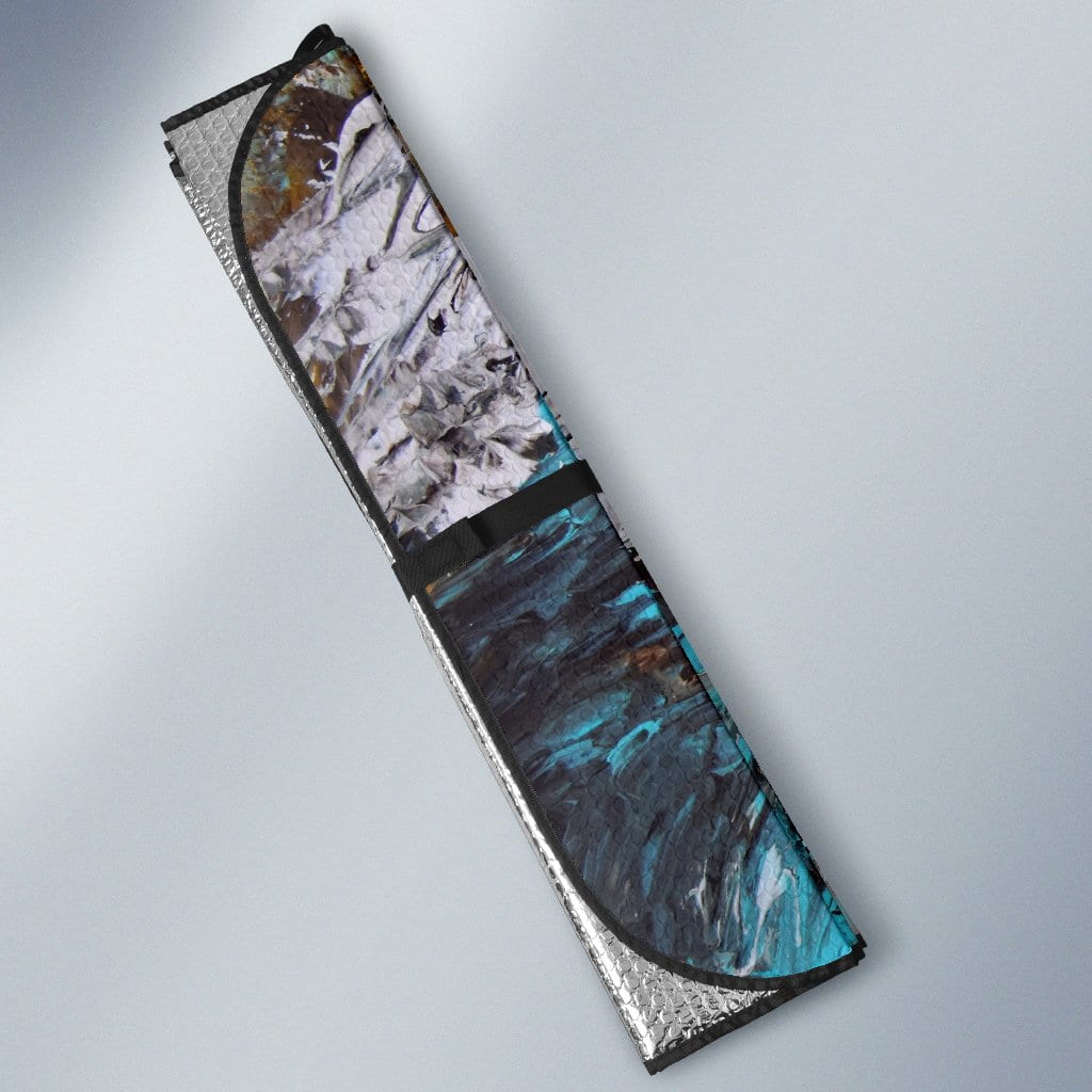 Auto Sun Shade - Abstract Sand and Surf Design