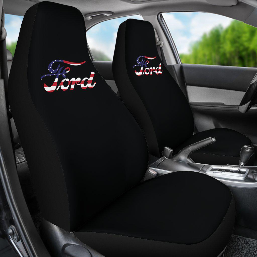 Red White Blue Design Seat Covers