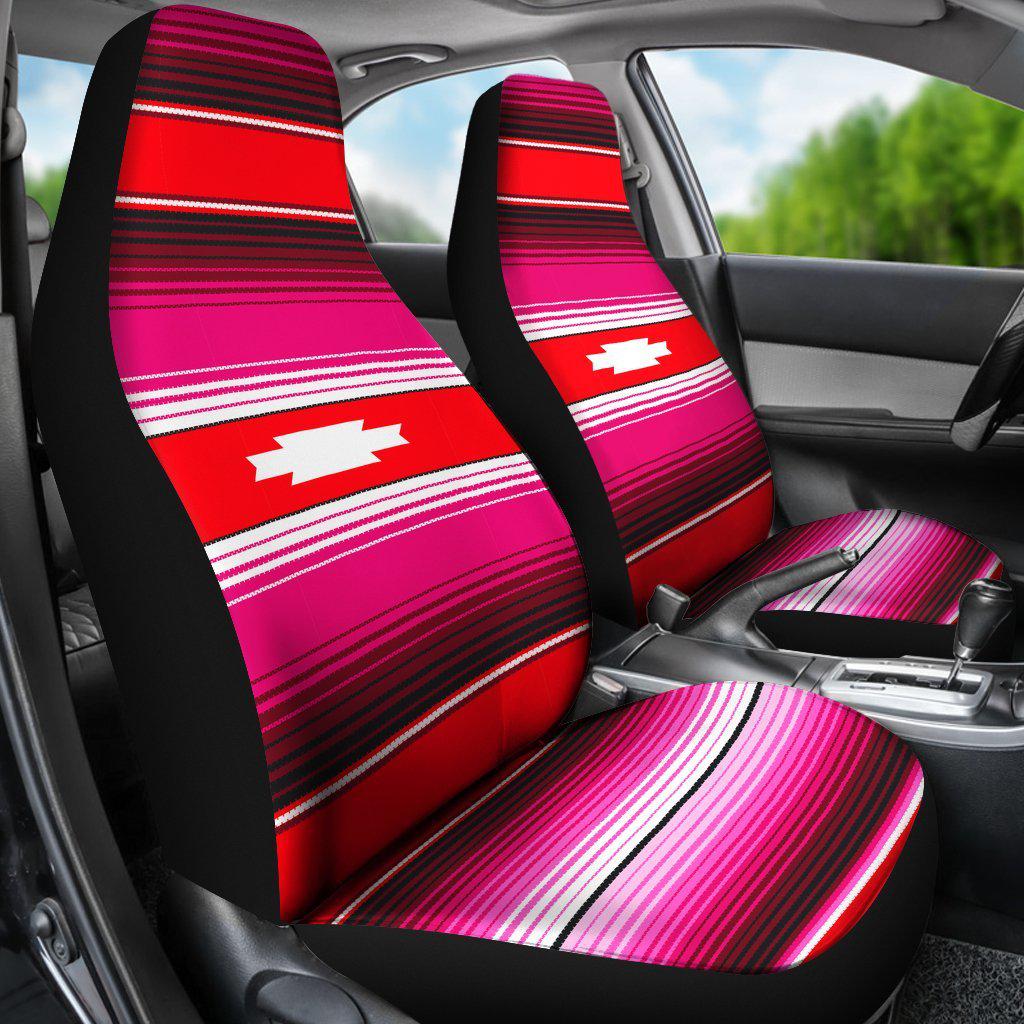 Burgundy Aztec Design Seat Covers